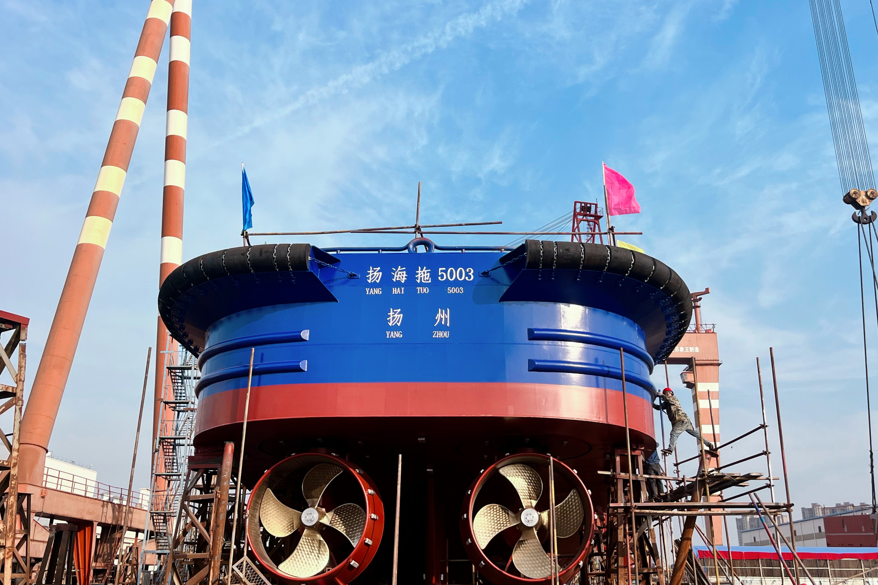 赋能航运新动力丨康富科技船电系统助力“扬海拖5003”吉水